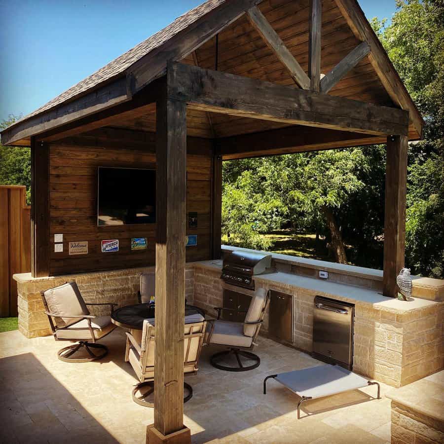 Rustic Pool Cabana Ideas Scott Design Build