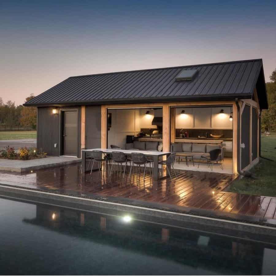 Shed Pool Cabana Ideas Farmhouse