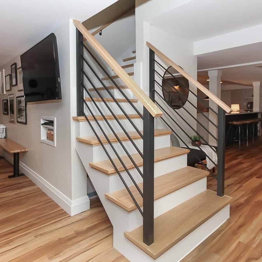 Stair Rail Basement Stair Ideas Patrickafinnltd