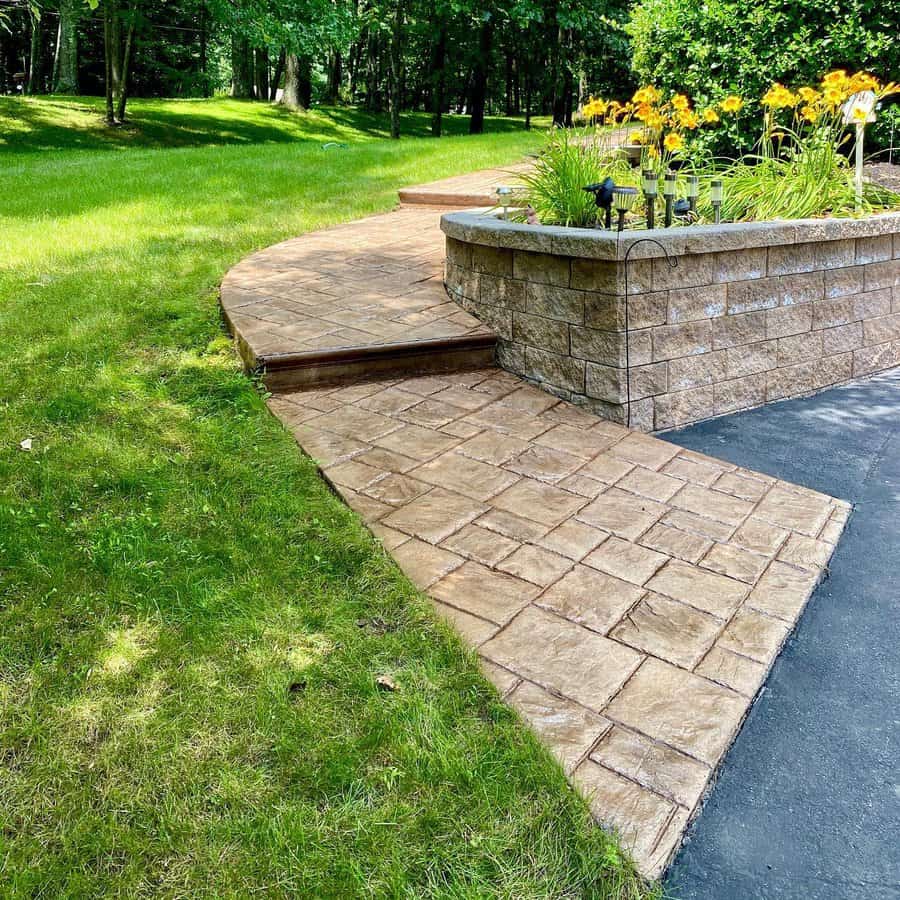 Stamped Concrete Sidewalk Ideas Maryellencosta