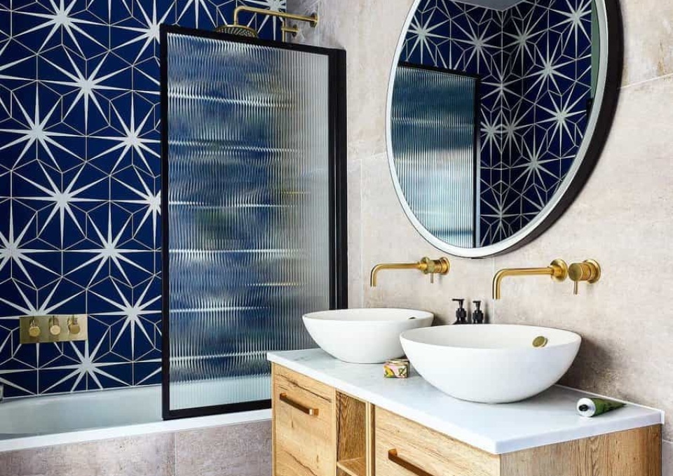 Tiles Blue Bathroom Ideas Huntsmore Design Build