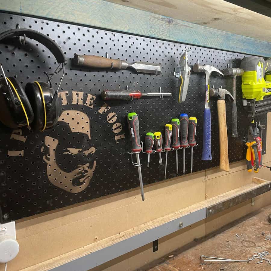 Tools Storage Garage Pegboard Ideas Makermarkbris