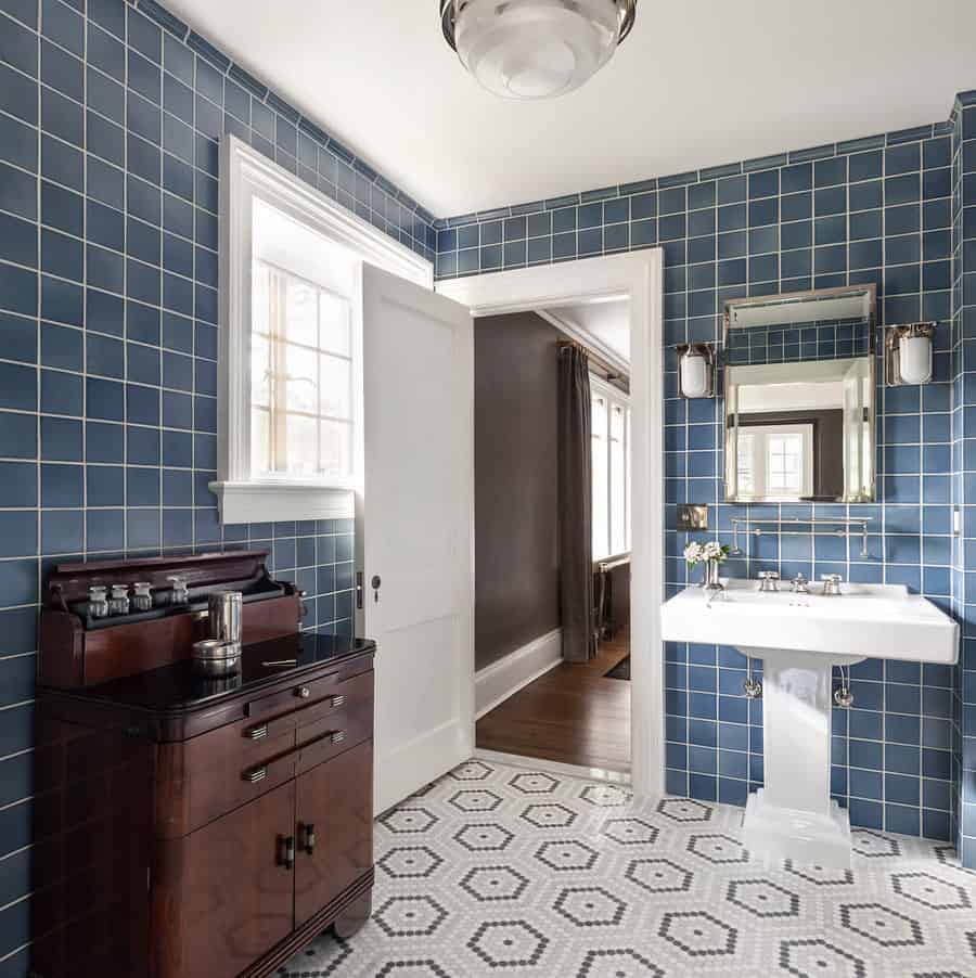 Vintage Blue Bathroom Ideas Vannoterenovations