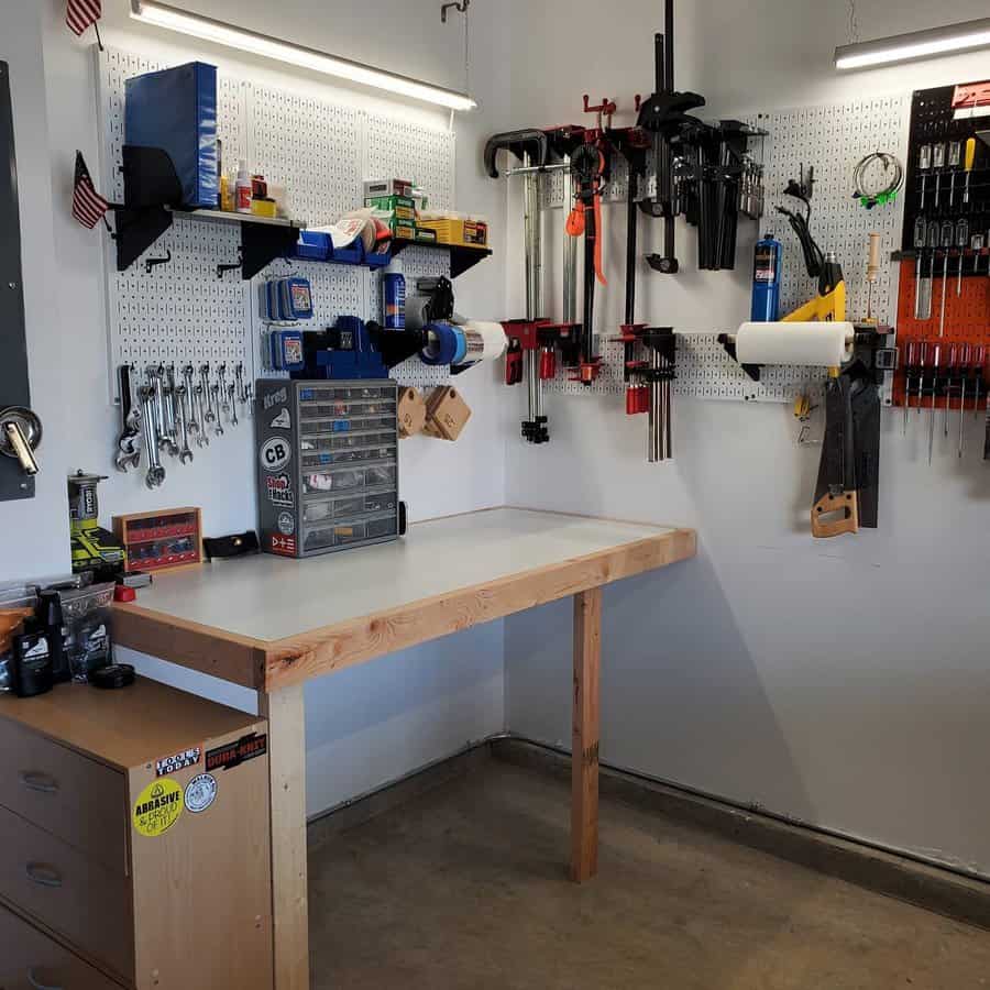 Wall Garage Pegboard Ideas Woodworking