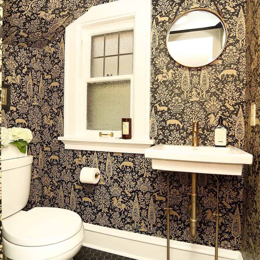 Wall Paper Small Bathroom Color Ideas Brakefielddesigncollective