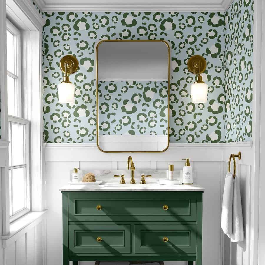 Wall Paper Small Bathroom Color Ideas Clairebellastudio