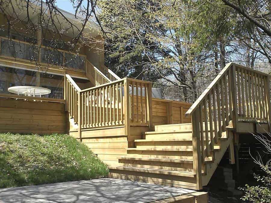 Wood Deck Railing Ideas Mvklandscapedesign