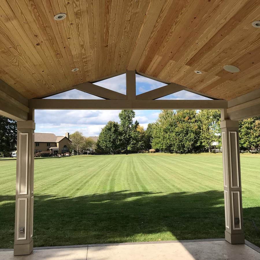 Wood Panel Patio Roof Ideas Thejefftyree