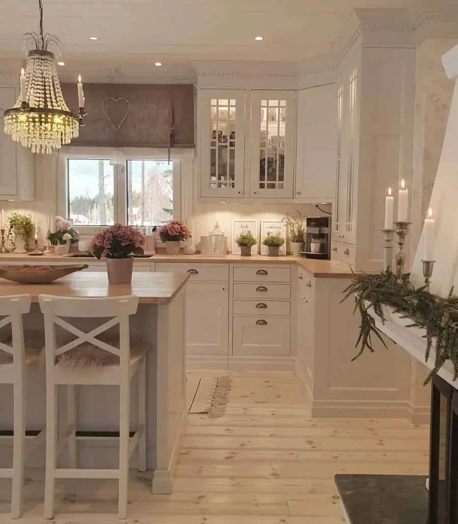 Country Style White Kitchen Cabinets Ideas Mylittleredhouse