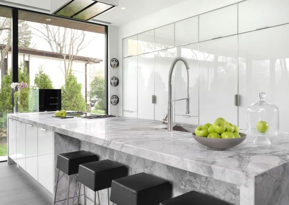 Glossy Finish White Kitchen Cabinets Ideas Dresnerdesign