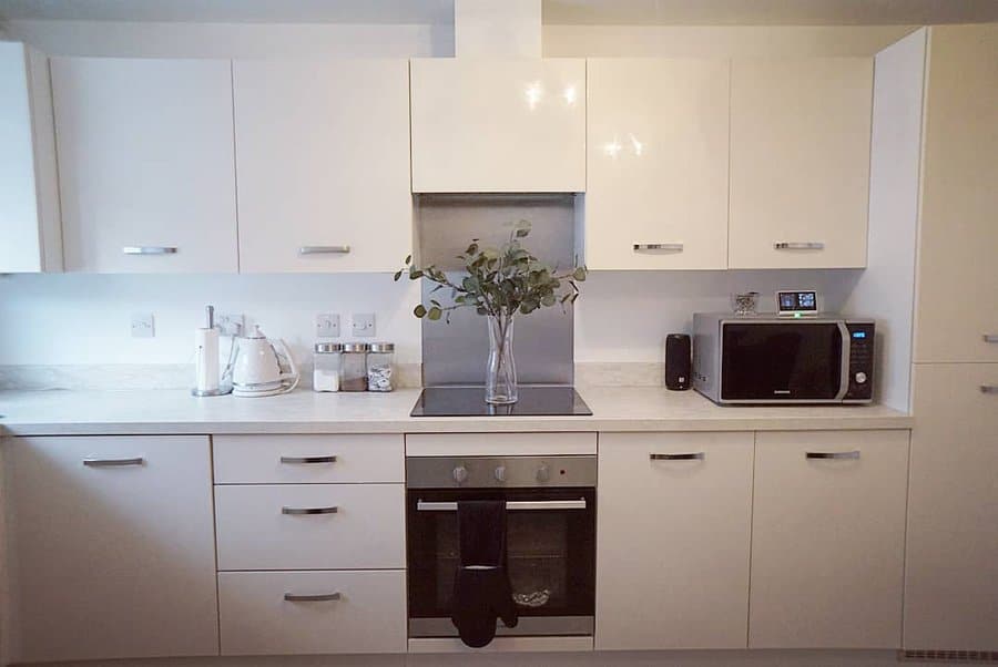 Flat Panel White Kitchen Cabinets Ideas Ourhomeonthegram