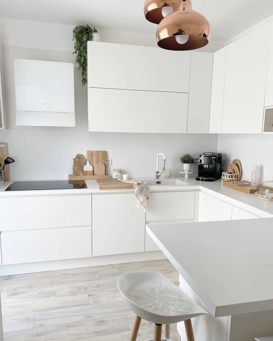 Handleless White Kitchen Cabinets Ideas Elli Nordic Home