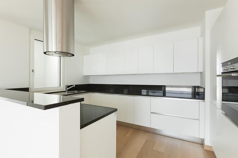 Handleless White Kitchen Cabinets Ideas Image Shutterstock Alexandre Zveiger