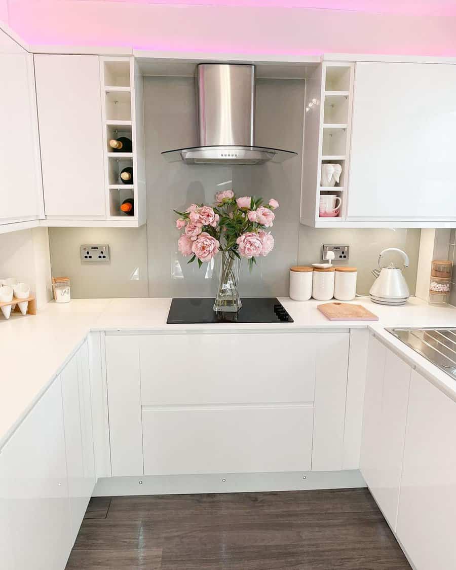 Handleless White Kitchen Cabinets Ideas My Home Pics X