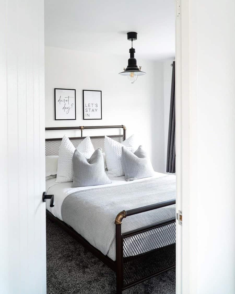 Industrial Black And White Bedroom Ideas Lovingourhomelife