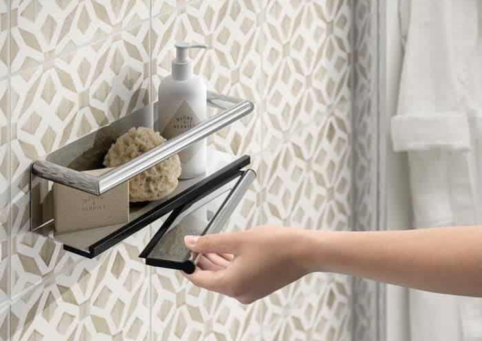 Modern Shower Storage Ideas Surreytiles