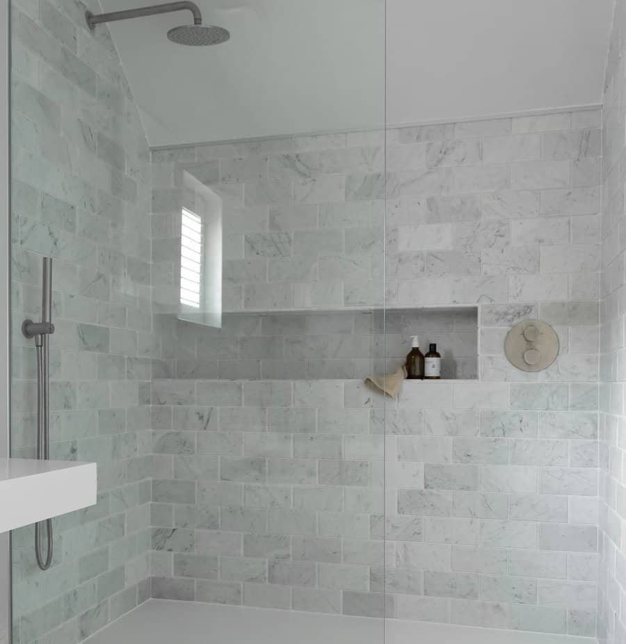 Niche Shower Storage Ideas Elliottbiddleinteriors