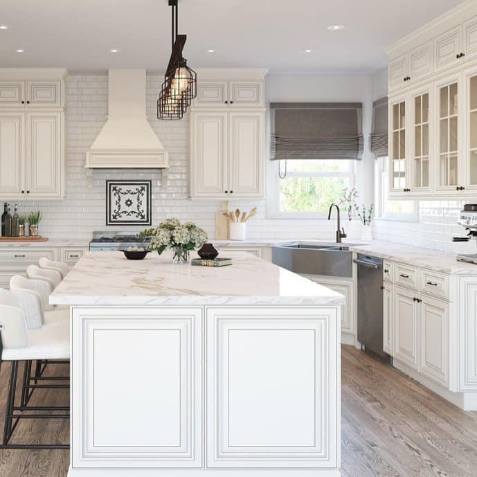 Raised Panel White Kitchen Cabinets Ideas Thertastore