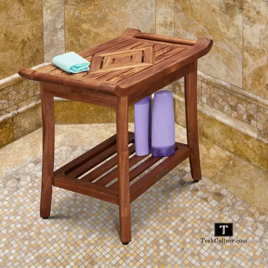 Stool Shower Storage Ideas Teakculturefurnishings