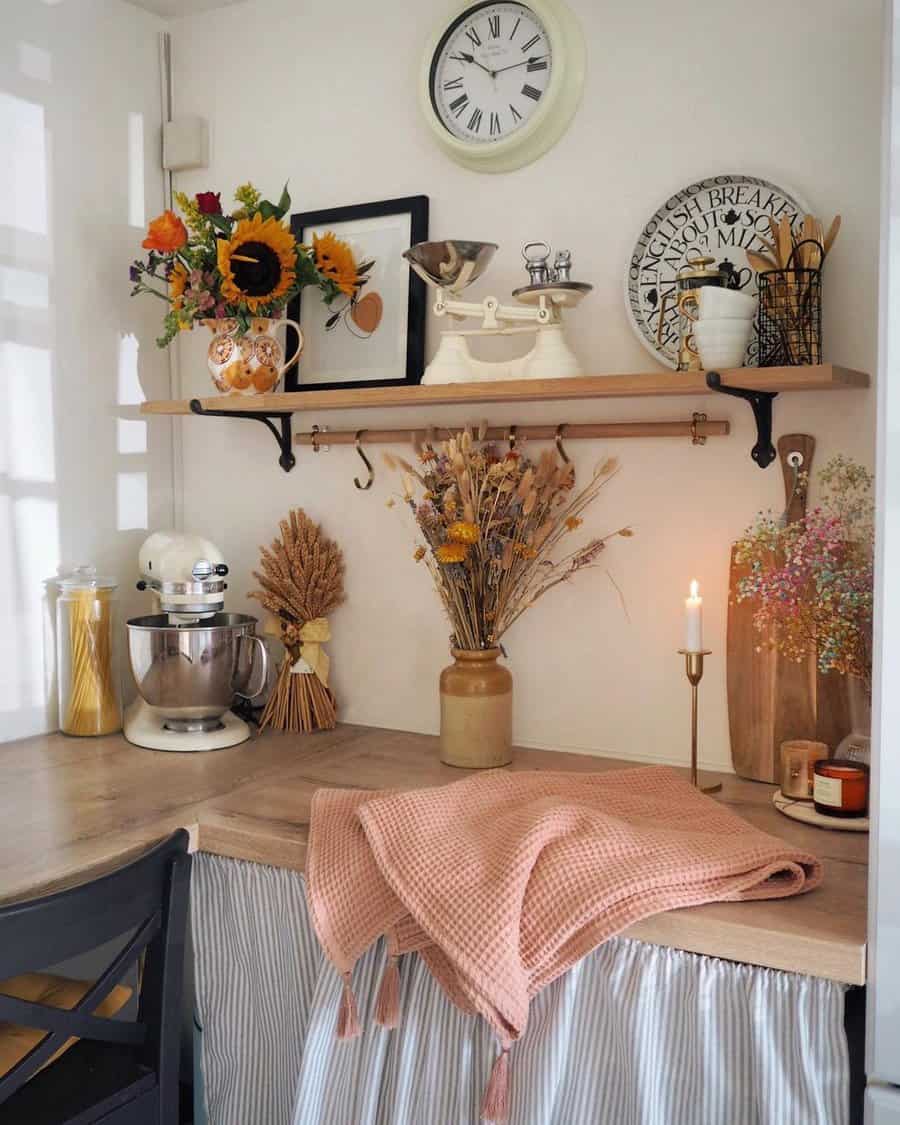 Wall Mounted Open Shelving Kitchen Ideas Dove Cottage