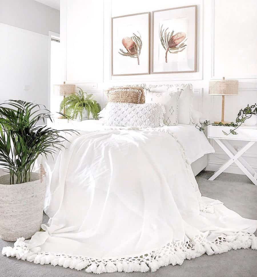 White Cozy Bedroom Ideas Viridescent Living