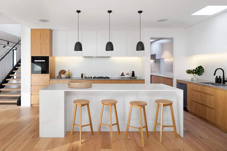 White And Wood Kitchen Cabinets Ideas Unsplash R Architecture