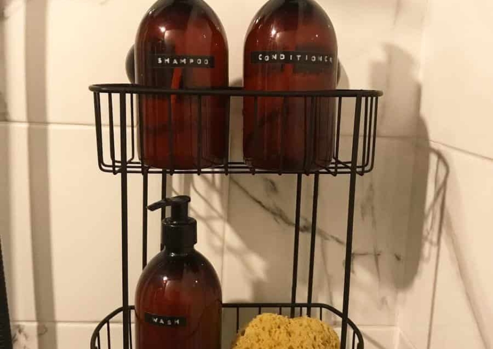 Wire Rack Shower Storage Ideas Annieswanhome