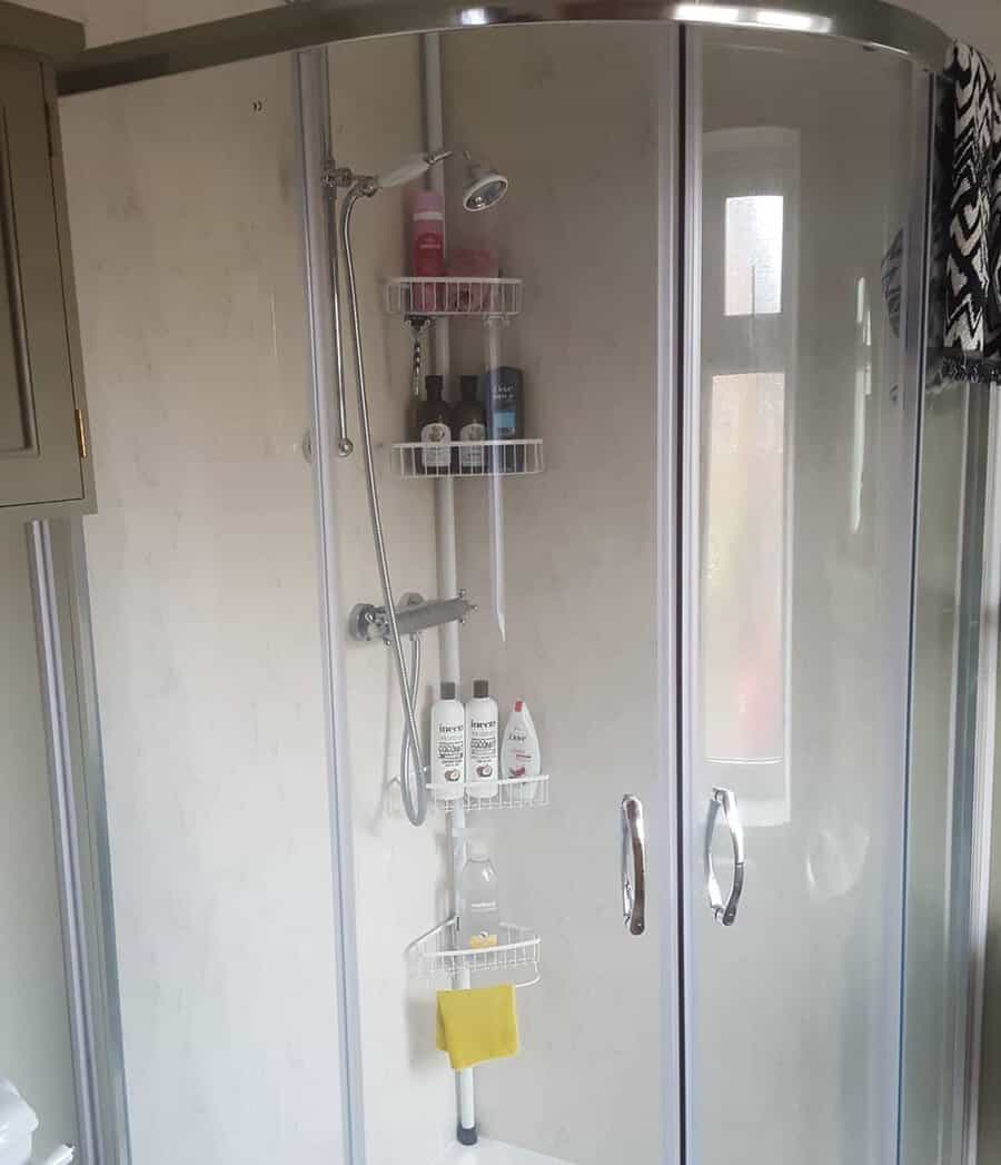 Wire Rack Shower Storage Ideas No Home Renovation