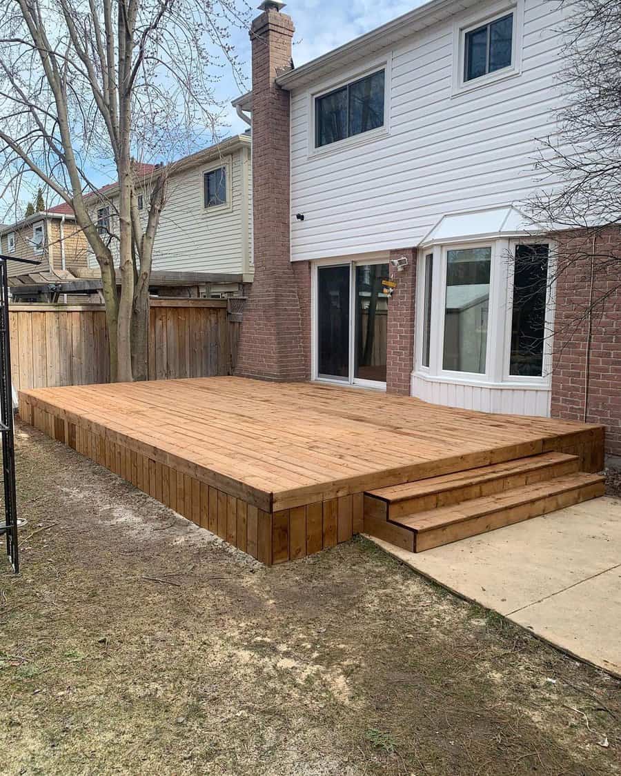 Wooden Backyard Deck Ideas Contracting