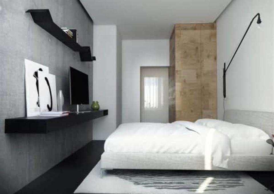 Monochrome Mens Bedroom Ideas